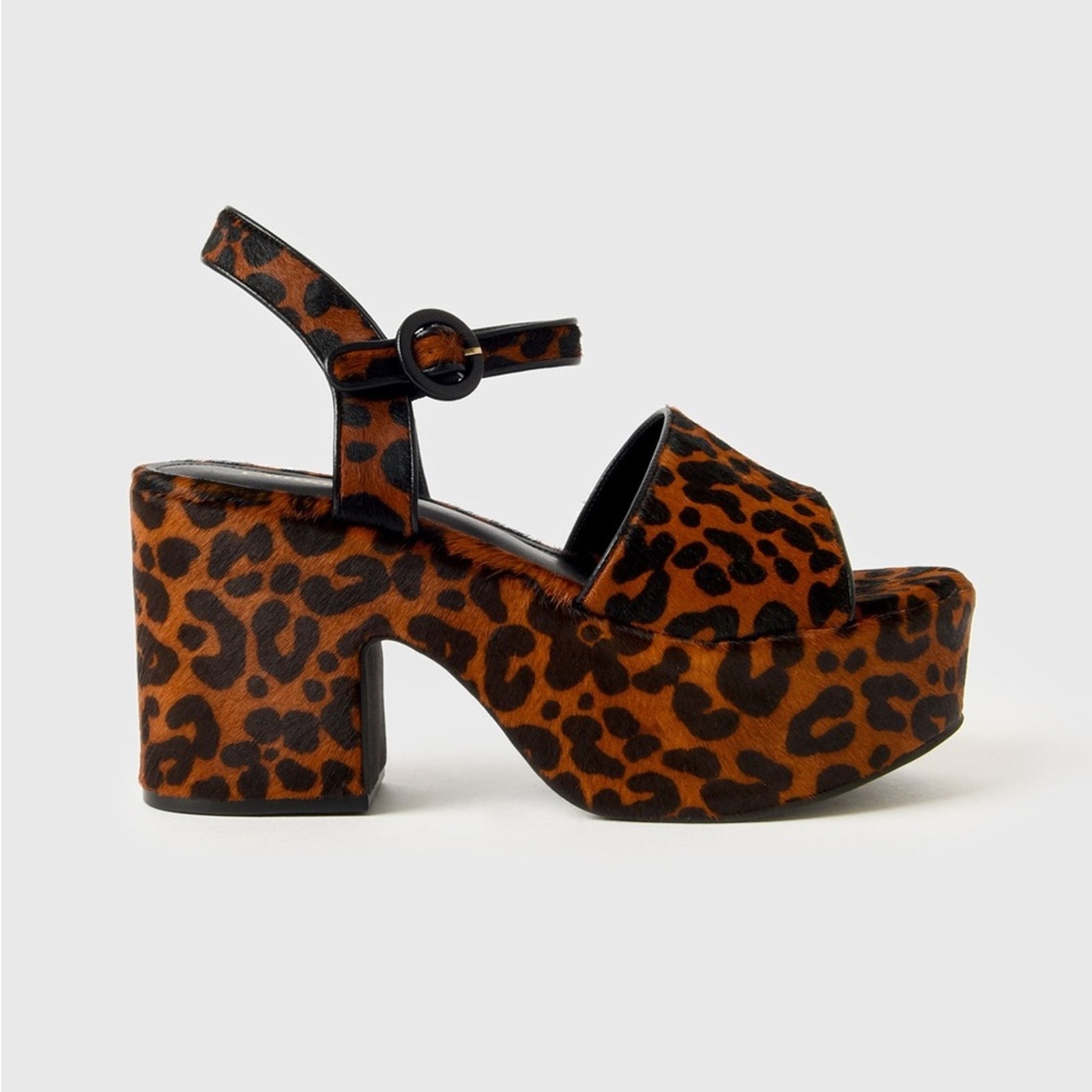Larroude Miso Animal Print Platform Sandals 9.5